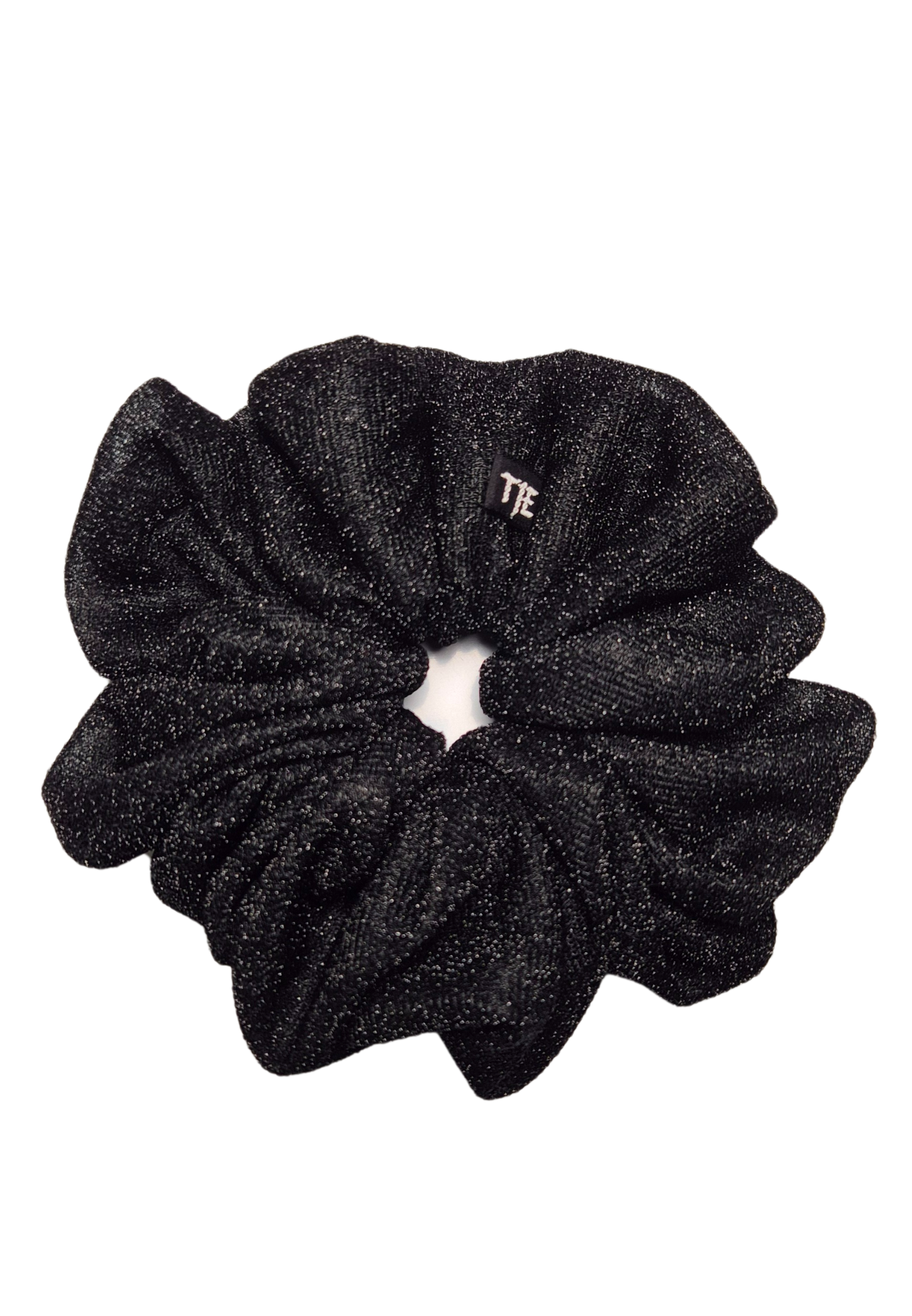 XXL Glitter Scrunchie Zwart
