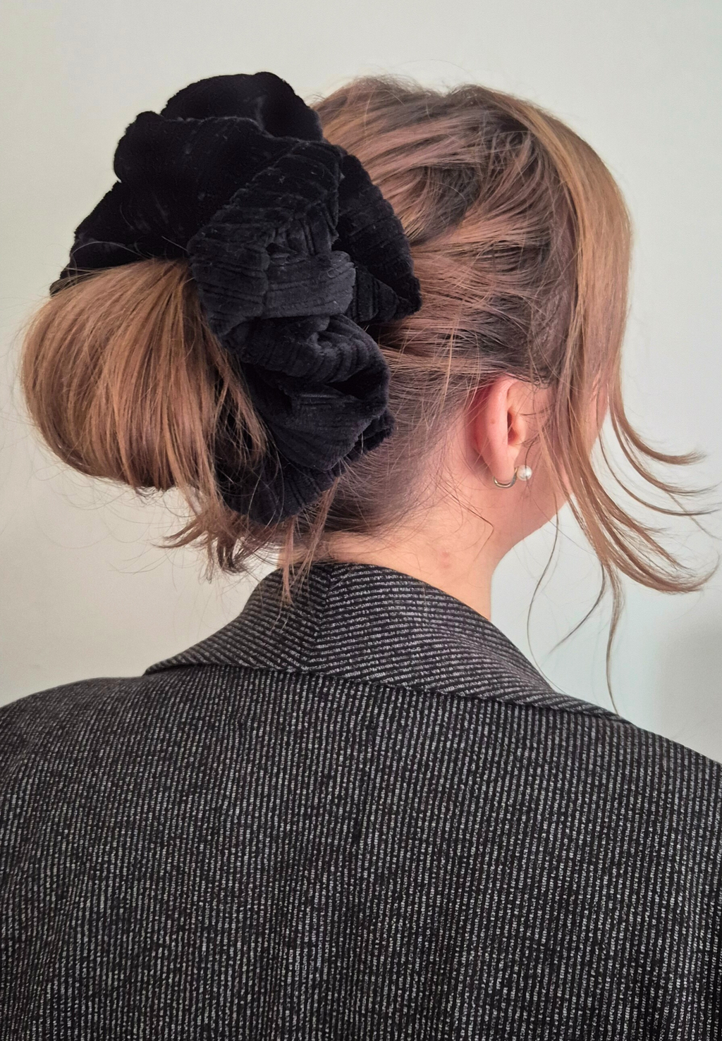 XXL Ribbed Velvet Zwart