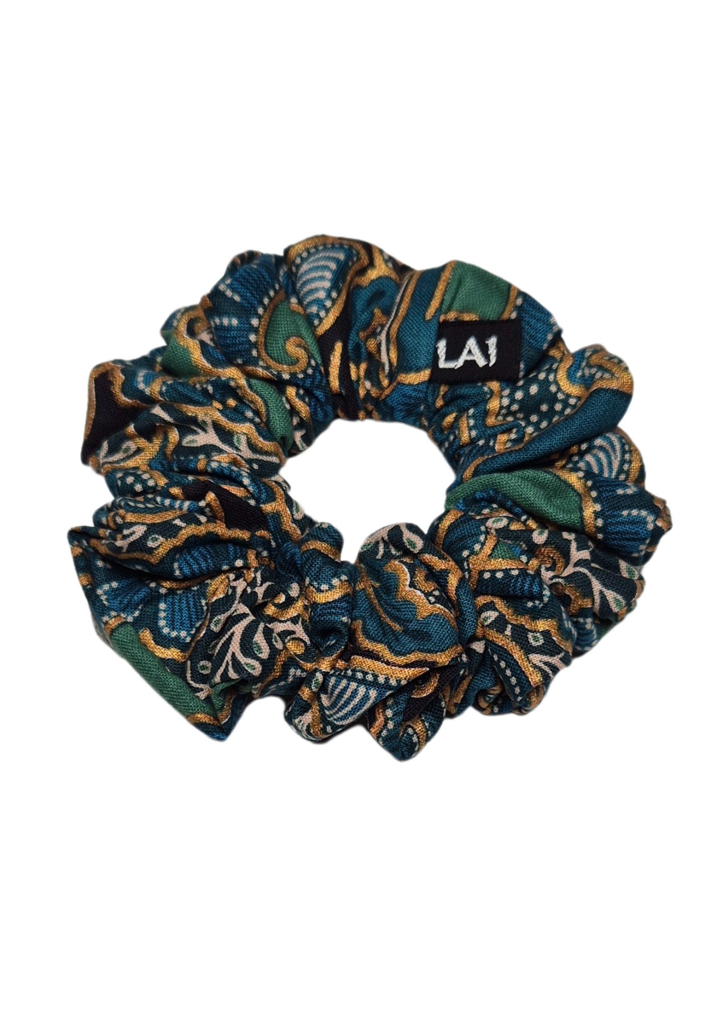 Luxe Batik Scrunchie -  Donker Groen