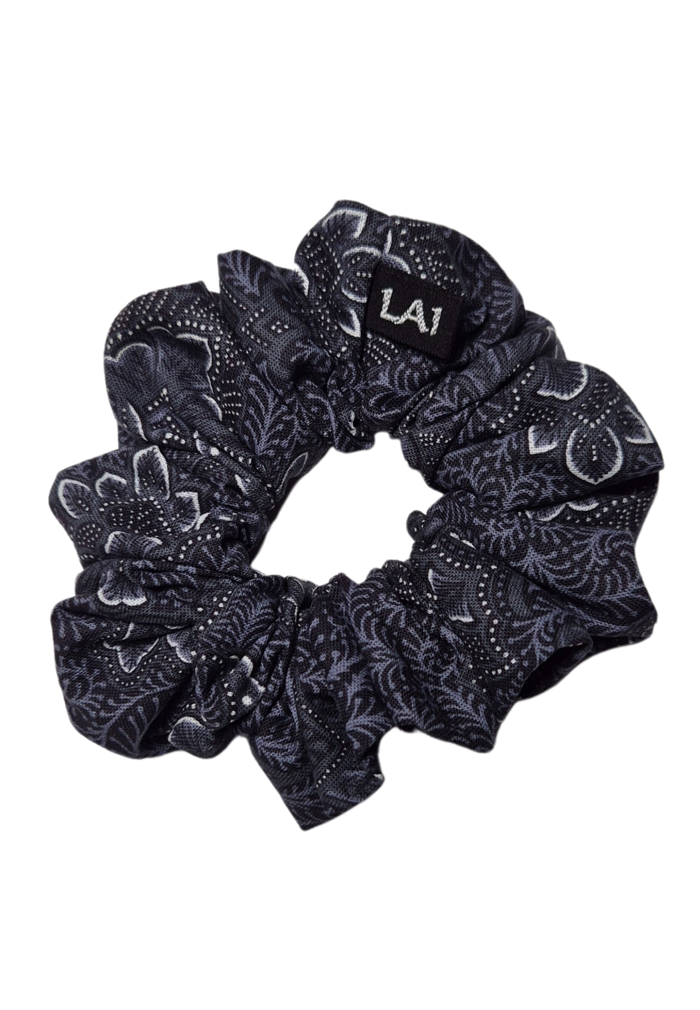 Luxe Batik Scrunchie - Viscose Donker Blauw