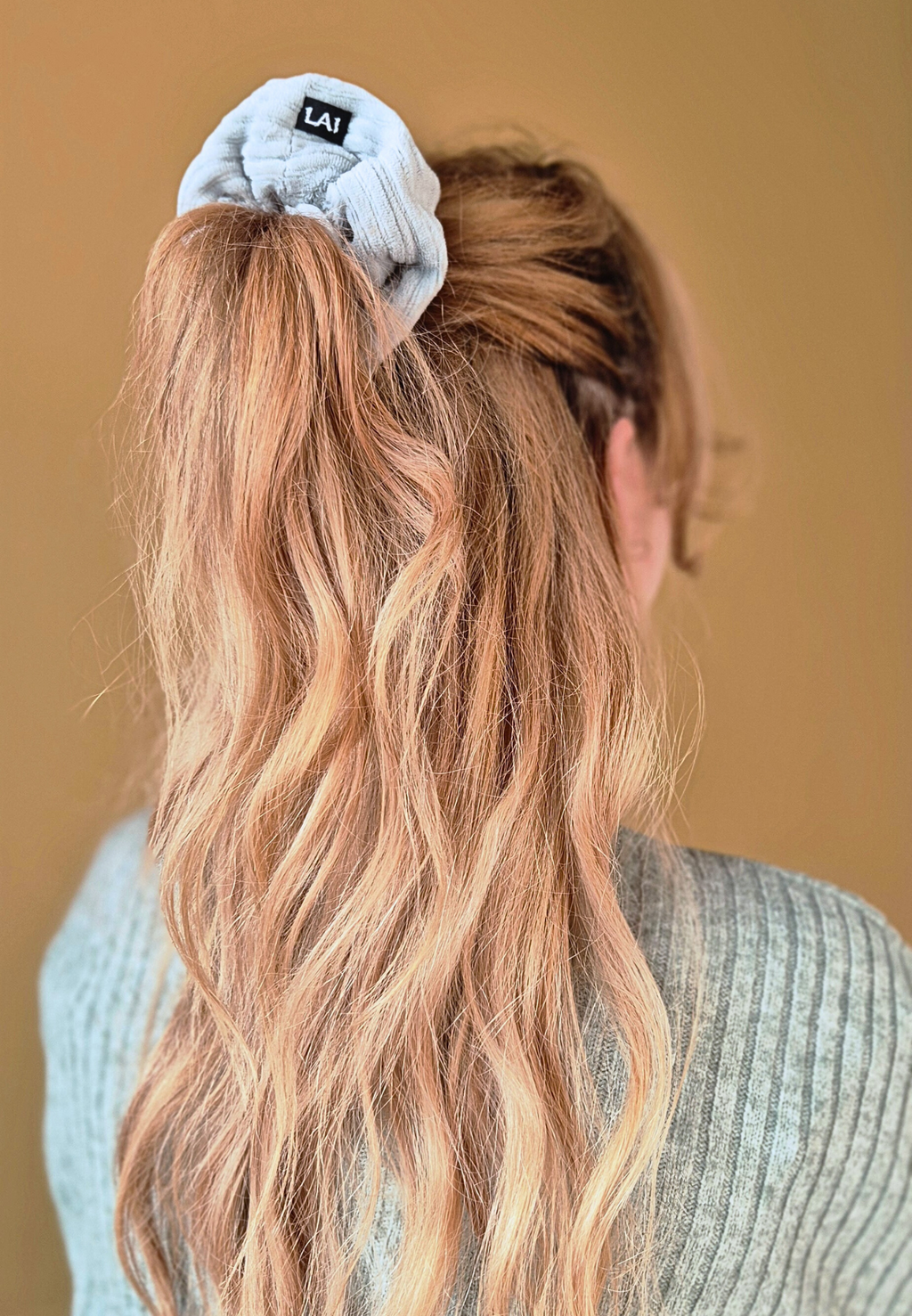 Mini Ribbed Velvet Scrunchie Mint Groen