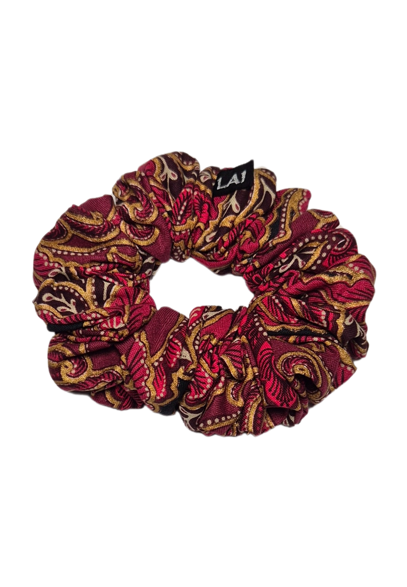 Luxe Batik Scrunchie - Bordeaux Rood