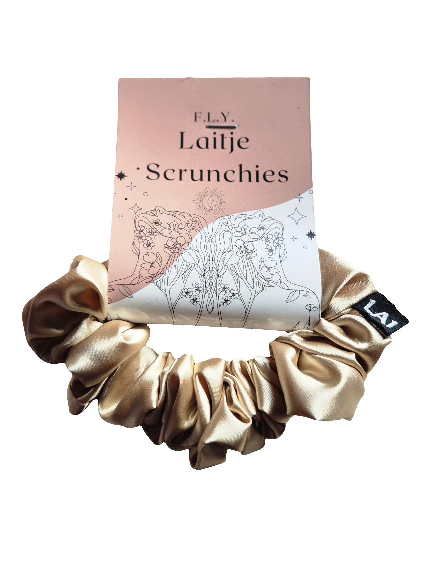 Mini Scrunchie Licht Goud