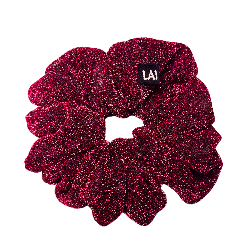 Glitter Scrunchie Bordeaux