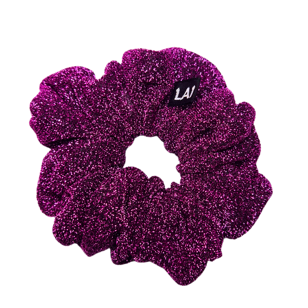 Glitter Scrunchie Mauve Paars
