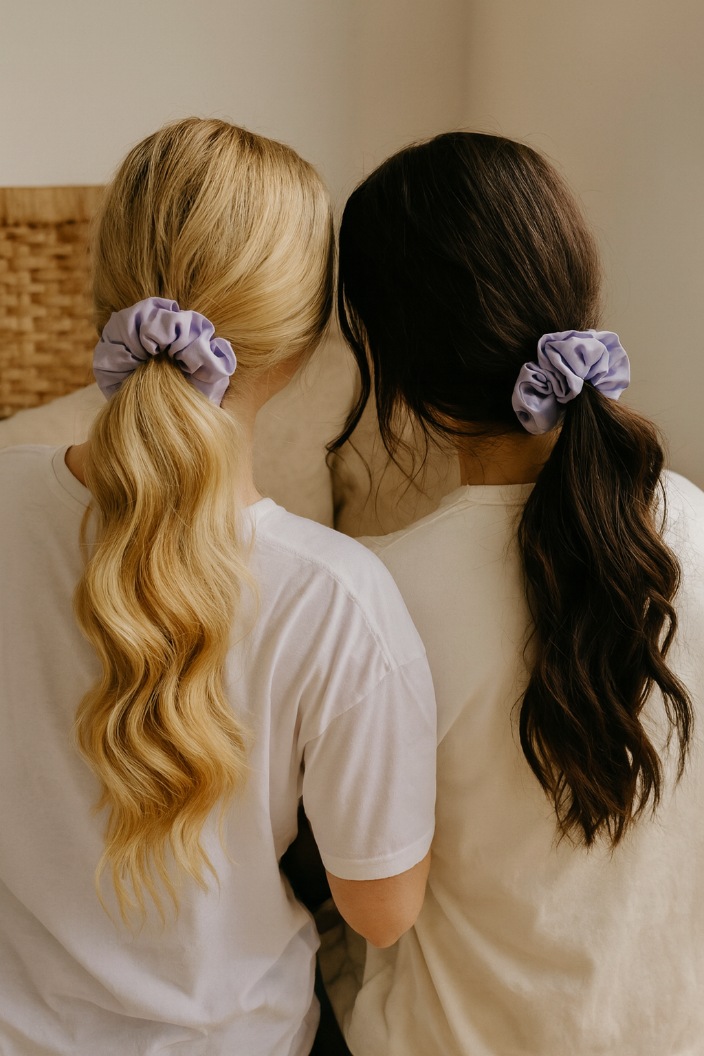 XXL Satijn Scrunchie Licht Lavendel Lila