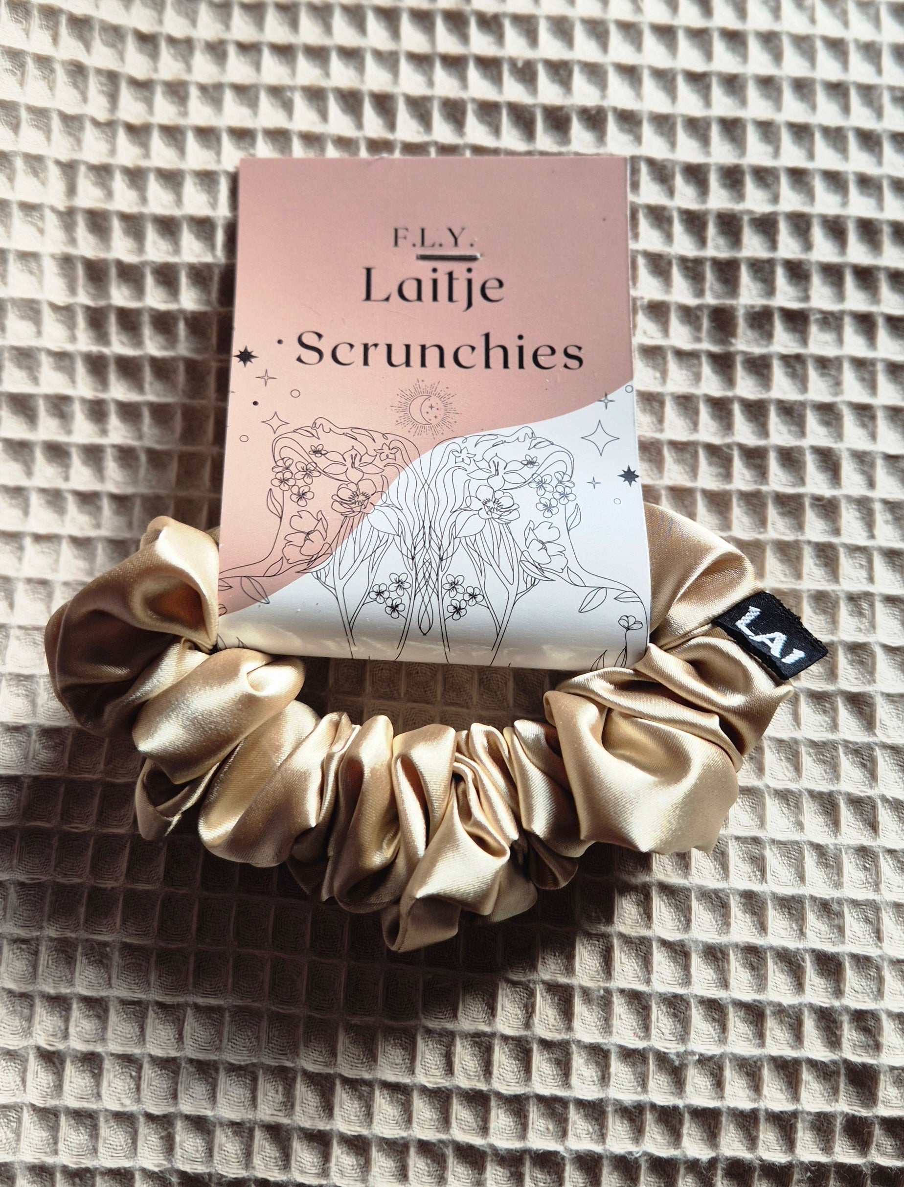Mini Scrunchie Licht Goud
